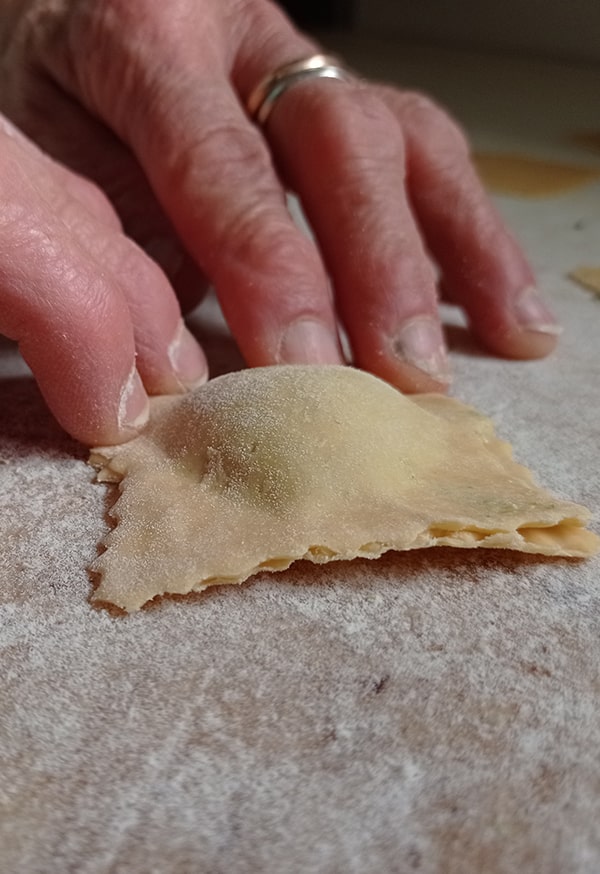 Ravioli fatti in casa chiusi a mano Trattoria La Pineta da Dario