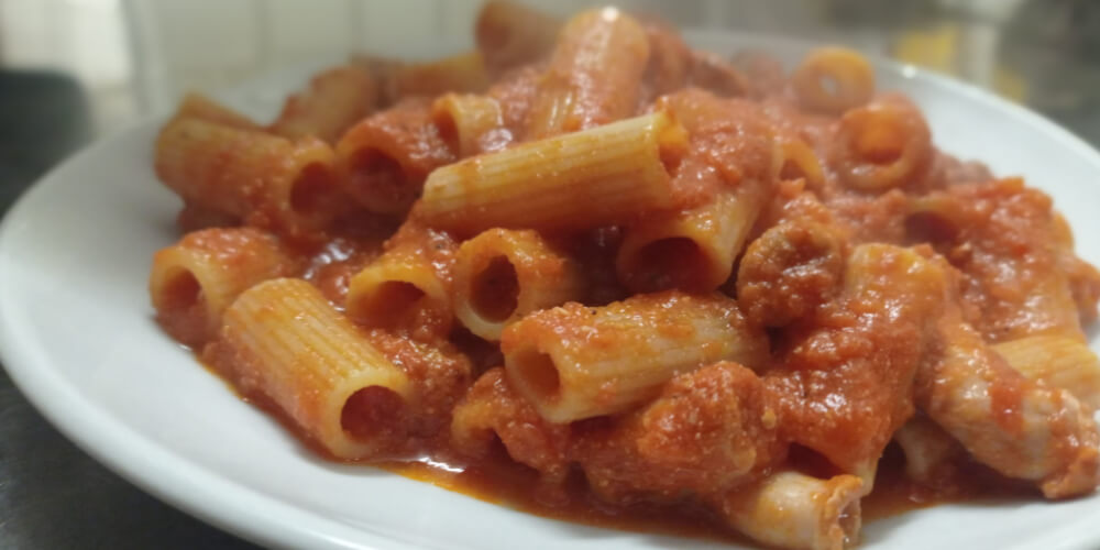 Trattoria Rieti rigatoni con pajata